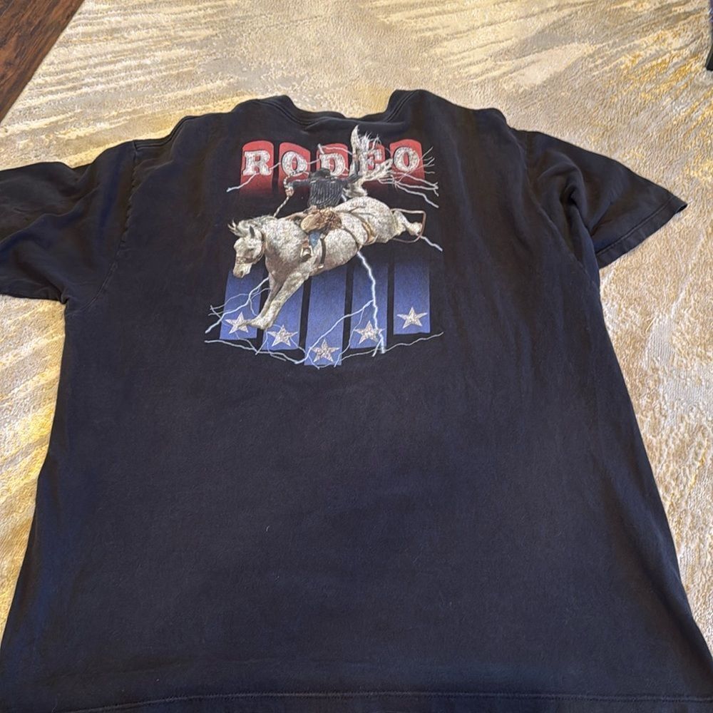VTG Wrangler Rodeo The All American Sport tee size XXL made in USA EuC